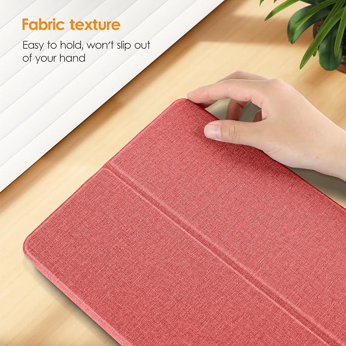 DTTO for Air 11 Inch Case M4 / M3 / M2 (2026/2025/2024) Pink | Soft Smart Cover for iPad Air 5th / 4th Gen with Pencil Holder Anti Slip Texture Auto Wake/Sleep