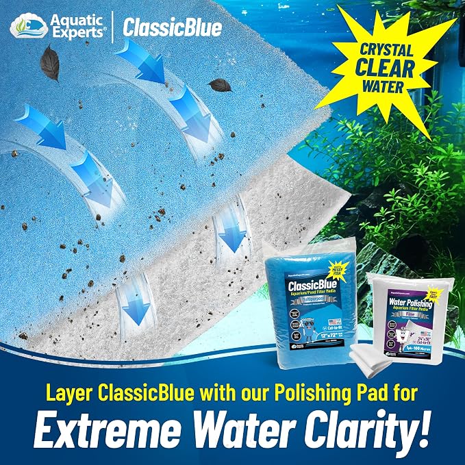 Aquatic Experts Classic Bonded Aquarium Filter Pad -12 Inches by 12 Feet by .75