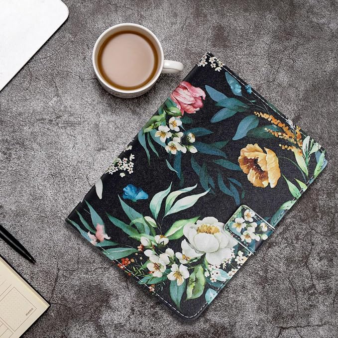 Case for iPad mini 7 A17 Pro &amp iPad mini 6 (2024/2021) Built-in Pencil Holder Premium PU Leather Folio Stand Smart Protective Cover Multi-Viewing Angles and Auto Wake/Sleep - Beach