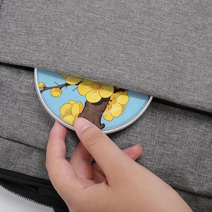 Yellow Plum Blossom Wireless Charger Fast Charging Pad | Anti-Slip Qi Certified Wireless Charging Pad for All Phones with Wireless Charging Function for Home Office Travel