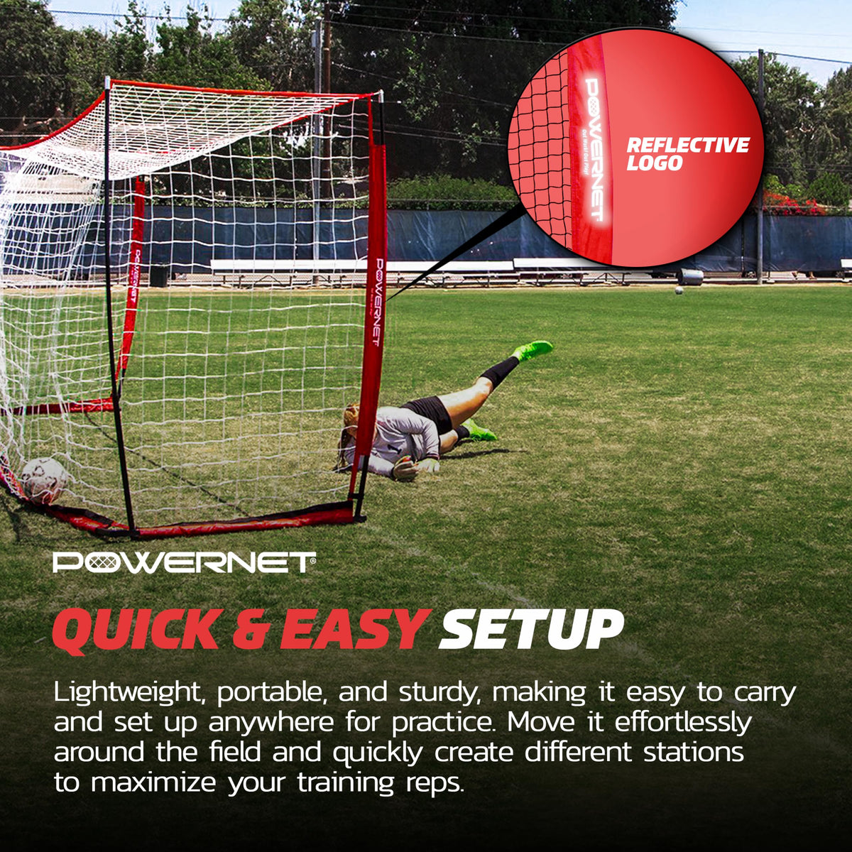 PowerNet 12x6 FT Portable Soccer Goal