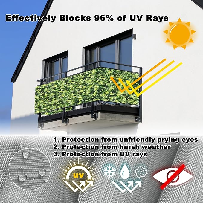 Fence Privacy Screen 2.3' x 32.8' UV Protection Weather-Resistant Privacy Screen