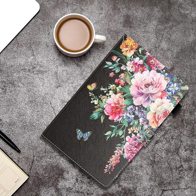 Case for Samsung Galaxy Tab S10 Lite/ S10 FE/ S9 FE 10.9 InchX400/X520/X510 Auto Wake/Sleep Premium PU Leather Folding Stand Cover with Pen Holder &amp Multiple Viewing Angles - Beach