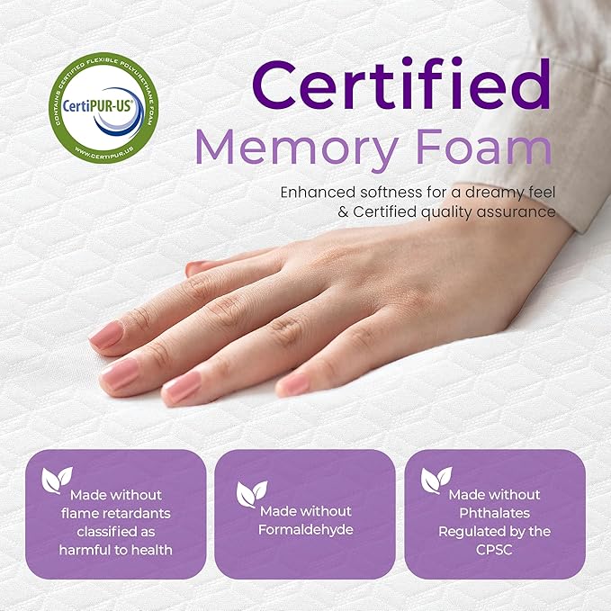 GAESTE 12 Inch Full Cooling Gel Memory Foam Mattress Medium Firm for Cool Sleep Pressure Relieving CertiPUR-US Certified Foam, Convenient Mattress in a Box Fiberglass Free (Full, 12 in)