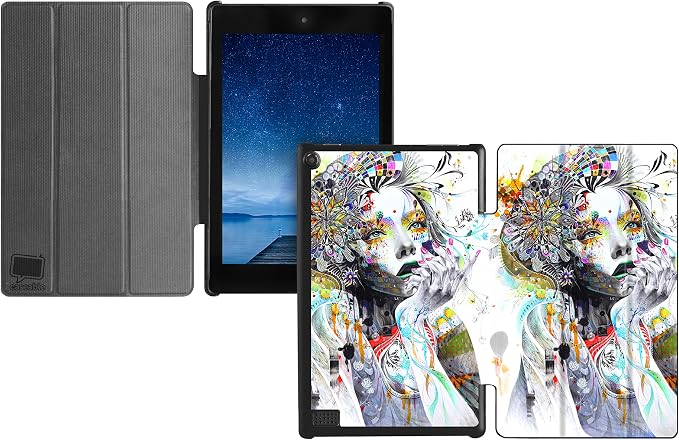 caseable Fire Tablet Cover with Blossom Bird Design