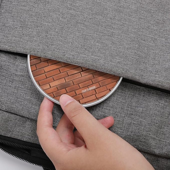 Red Brick Wall Texture Wireless Charger Fast Charging Pad | Anti-Slip Qi Certified Wireless Charging Pad for All Phones with Wireless Charging Function for Home Office Travel