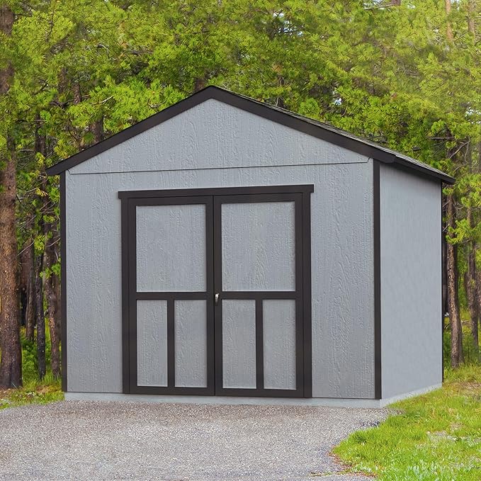 Handy Home Products Astoria 12x12 Do-It-Yourself Wooden Storage Shed- Does not Include Floor kit, Paint, or Roofing Shingles