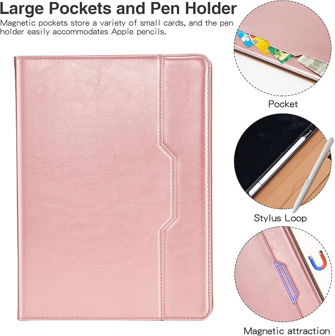 Case for iPad 5th / 6th Generation (2018/2017) iPad 9.7 Inch iPad Air 2 / iPad Air Multi-Angle Viewing Stand with Hand Strap Auto Wake SleepBlack