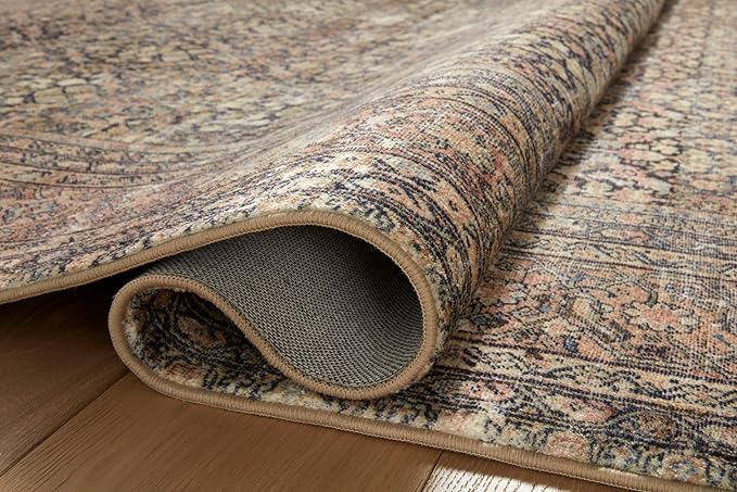 Loloi Amber Lewis Morgan Collection MOG-03 Denim/Multi 9'-6" x 13'-6" 38" Thick Area Rug feat. CloudPile, Neutral, Room Décor, Vintage Inspired, Livingroom, Bedroom, Dining Area