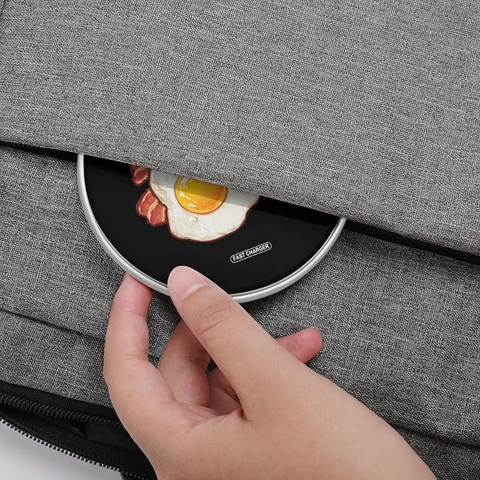 Bacon Eggs Wireless Charger SlimWireless Charging Pad Anti-Slip Charger Mat for Men Women