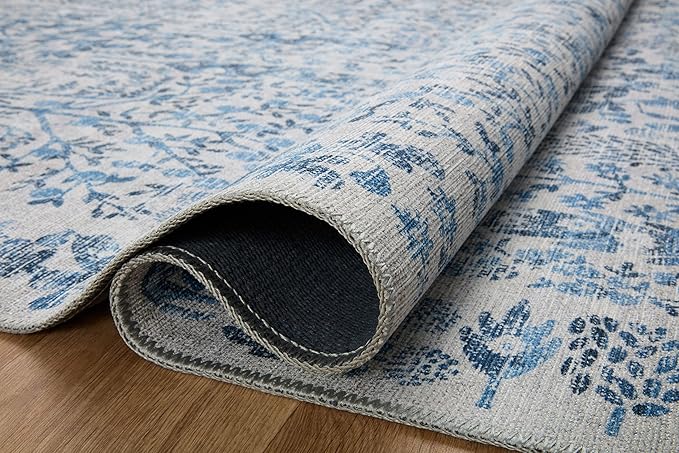 Loloi Rifle Paper Co. Maison Collection MAO-07 Blue 5'-0" x 7'-6", .19" Pile Height, Area Rug