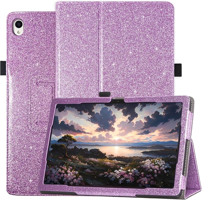 Case for Onn. 10.1 Inch Tablet Gen 4 Model:100135925 2024 Release - Folio PU Leather Stand Cover with Pencil Holder Black