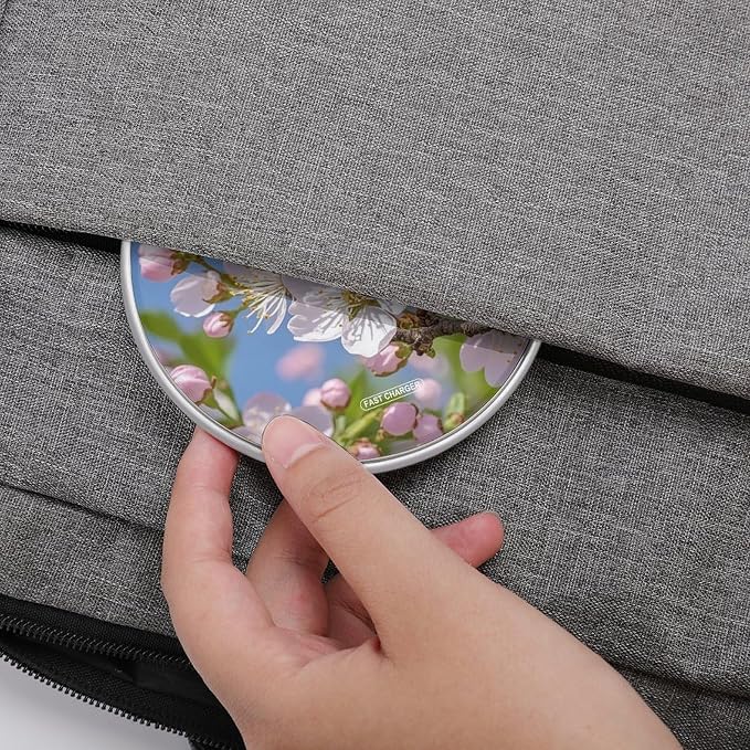 Japanese Cherry Blossom Wireless Charger Portable 10W Fast Wireless Charging Pad Compatible with Phone Ultra-Thin Charging Station Lightweight Charger Mat for Travel Home Office Desk
