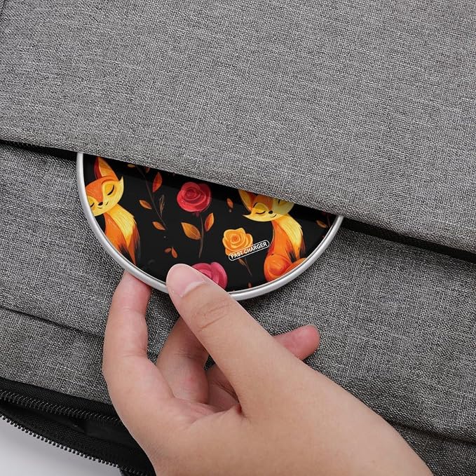 Cute Foxes Rose Wireless Charger Portable Charging Pad | LightweightAll Smartphone