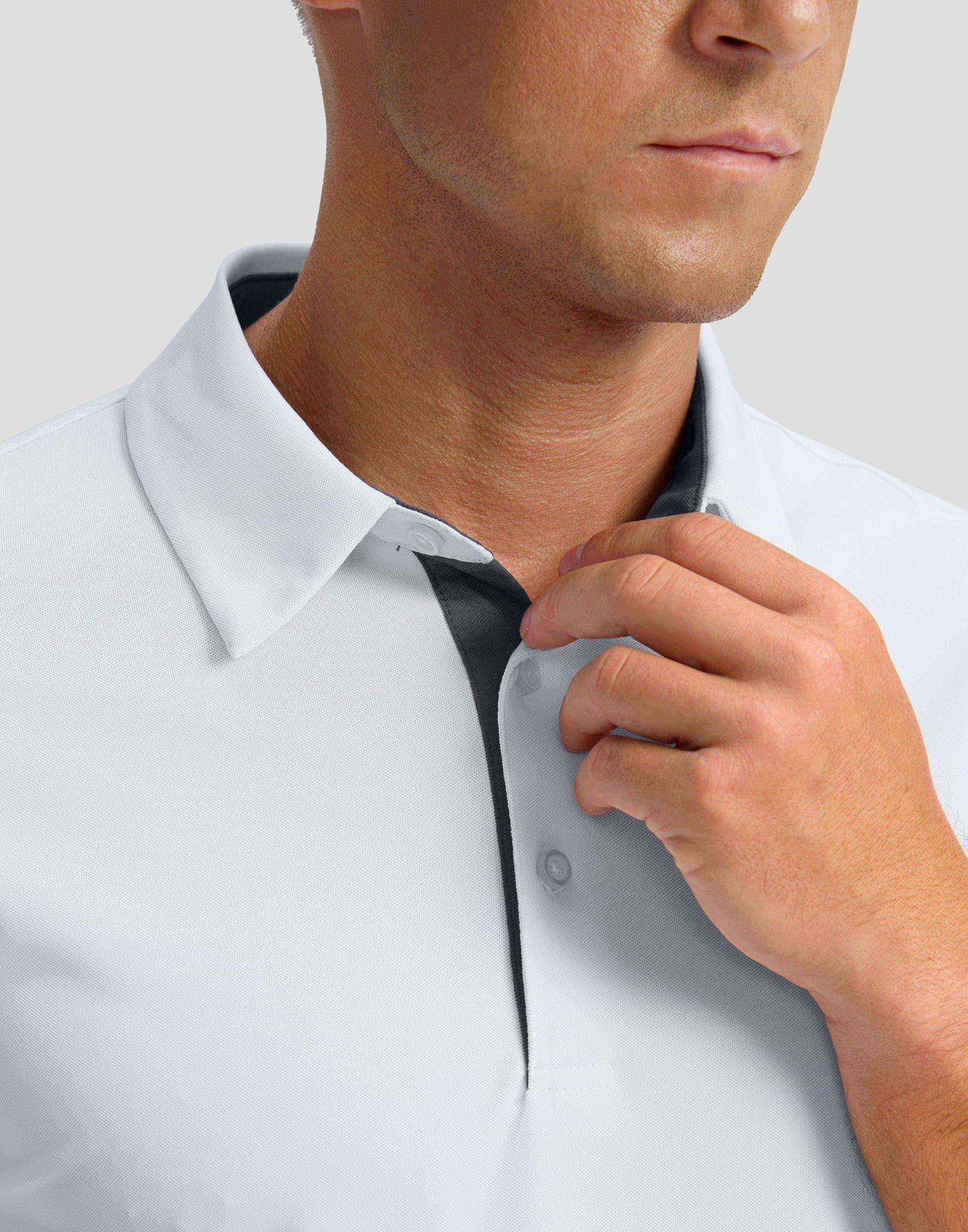 Men's Golf Shirts Dry Fit Moisture Wicking Performance Short Sleeve Collared Polo Shirts for Casual Tennis Bussiness (White, S)
