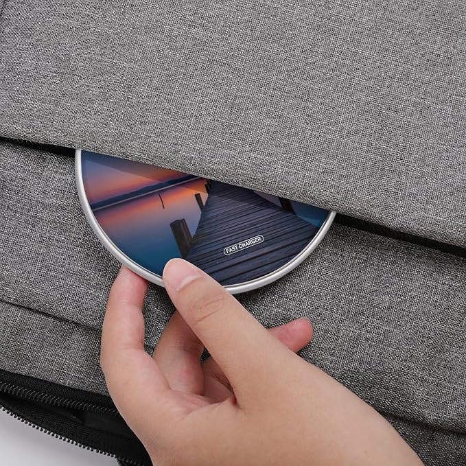 Sunset Lake Birds Flying Over The Pier Wireless Charger SlimWireless Charging Pad Anti-Slip Charger Mat for Men Women