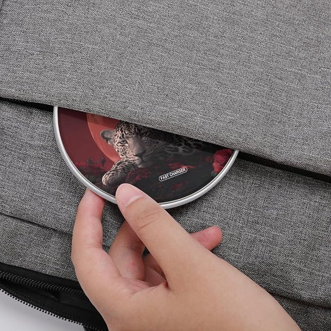Leopard Red Rose Floral Wireless Charger Portable Charging Pad | LightweightAll Smartphone