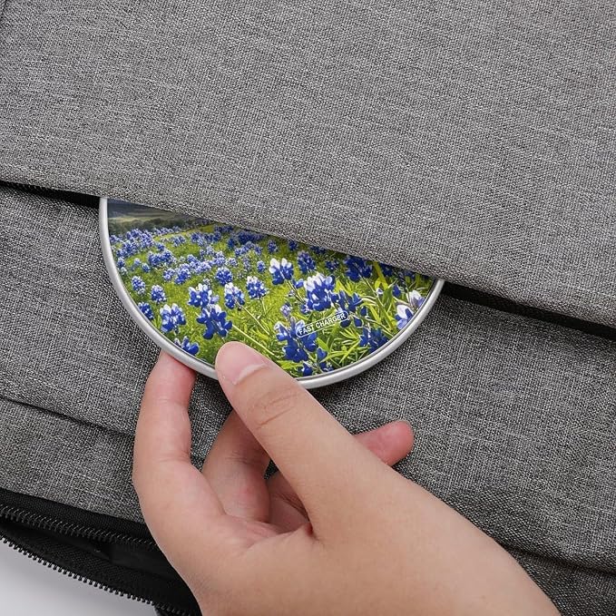Bluebonnets Scenery Wireless Charger Portable Fast Charging Pad Lightweight Wireless Charging Pad 10W Slim Charging Station for Phone Charger Mat for Travel Home Office Desk