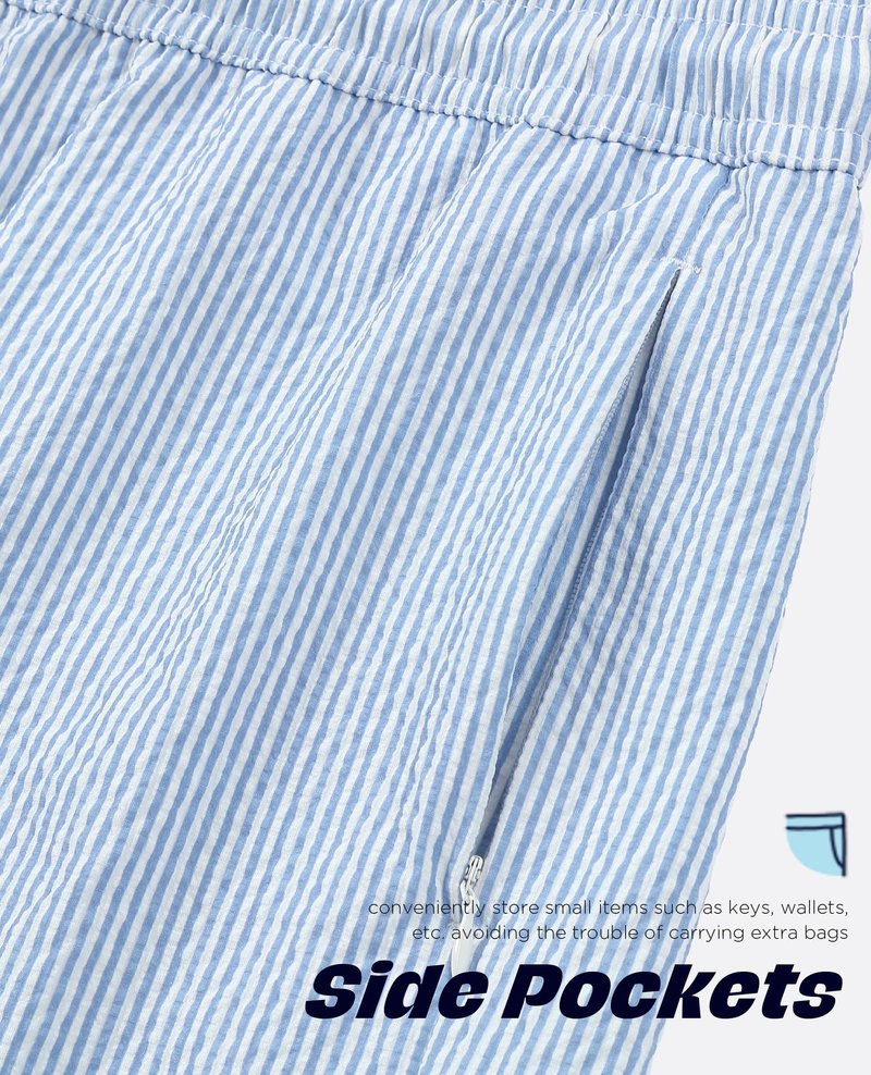 CoozySphere Mens Swim Trunks 5" Quick Dry Beach Shorts Stretch Swimming Trunks Shorts with Compression Lining Zip Pockets L