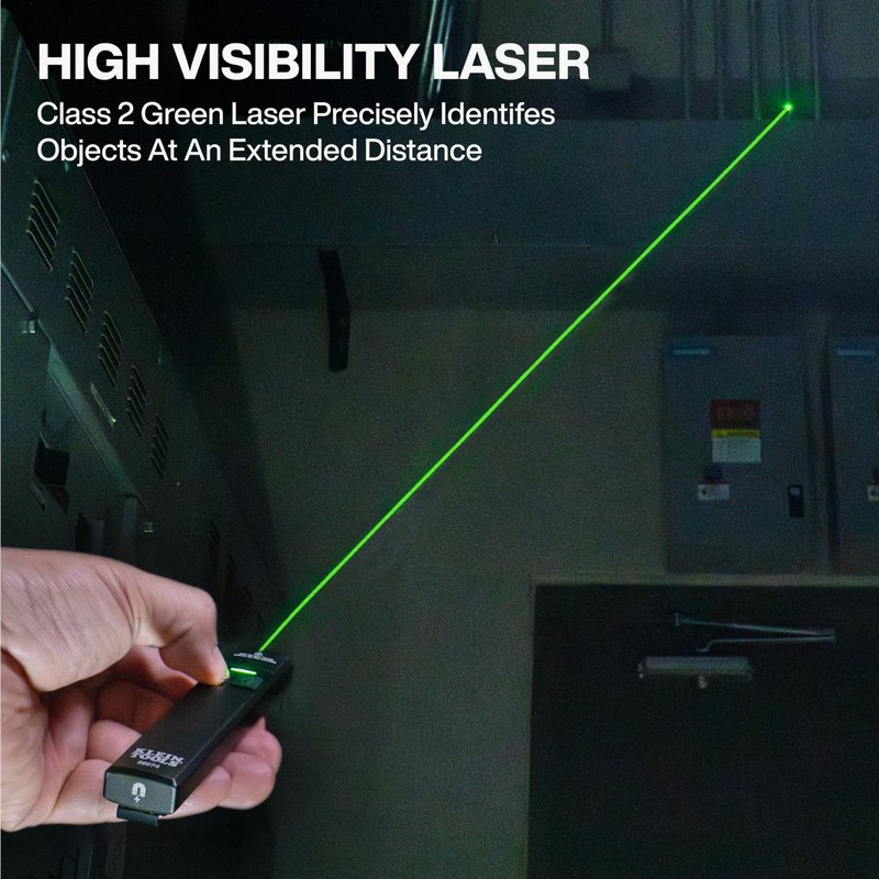 KLEIN TOOLS 56074 EDC Pocket Flashlight with Green Laser, Three Brightness Modes up to 1000 Lumens with Turbo Mode, Built-in Floodlight, <1mW, 510 to 530nm, Class 2, Rechargeable