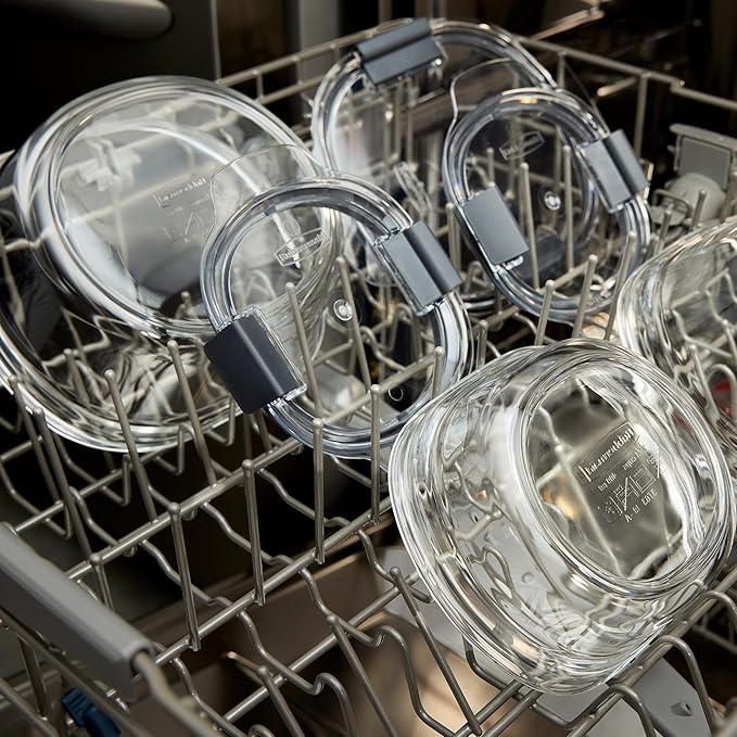 Rubbermaid Brilliance® Glass Round Leak-Proof 6-Piece Set Food Storage Containers, Food Containers with Lids, Meal Prep Containers