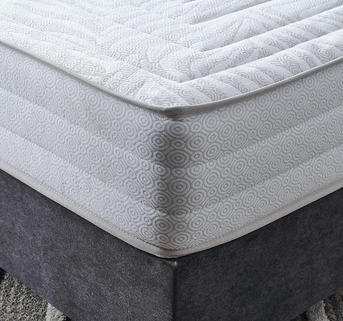 Ottomanson Full 11" Safari Firm Hybrid Mattress - Made in USA - Unyielding Support & Durability - Individually Pocketed Coils & CertiPUR-US Foam - Fiberglass-Free - Bed in a Box
