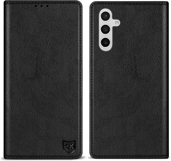 ZZXX for Samsung Galaxy S25 Wallet Case with [RFID Blocking] Card Slot Stand Strong Magnetic Leather Flip Fold Protective Phone Case for Samsung Galaxy S25 Case Wallet(Black-6.2 inch)