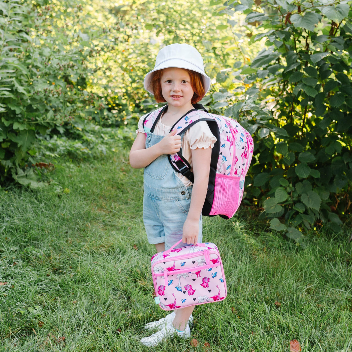 Wildkin Pink Dino 15 Inch Backpack