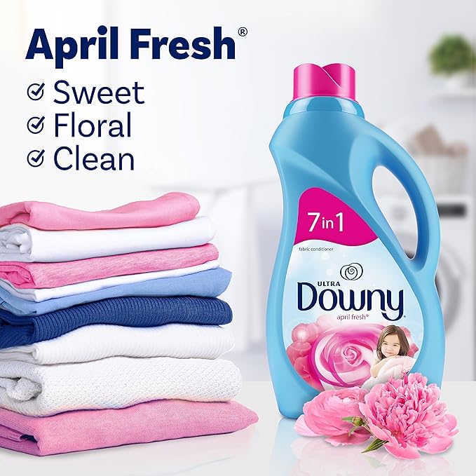 Downy Ultra Laundry Liquid Fabric Softener (Fabric Conditioner), April Fresh, 44 fl oz, 60 Loads