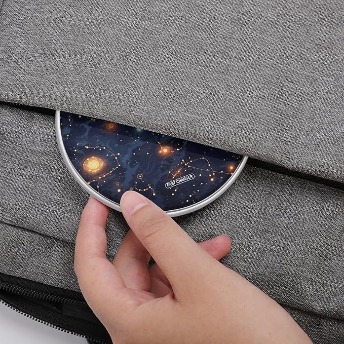 Star Constellation Map Wireless Charger Portable 10W Fast Wireless Charging Pad Compatible with Phone Ultra-Thin Charging Station Lightweight Charger Mat for Travel Home Office Desk
