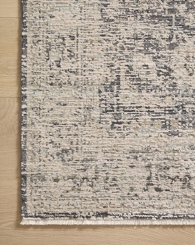Loloi Amber Lewis Alie Collection ALE-05 Charcoal/Beige 9'-6'' x 13'-1'', .13'' Pile Height, Area Rug