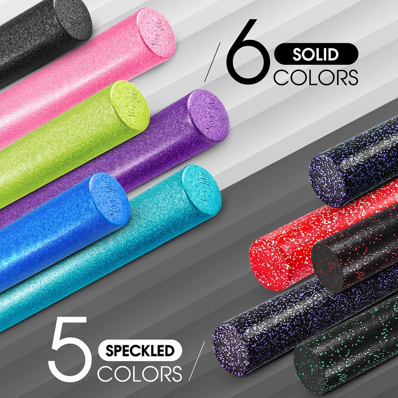 Yes4All High-Density EPP Round Back Roller Foam, Exercise Foam Roller for Yoga, & Pilates, Multiple Sizes and Colours, Purple - 18 inches