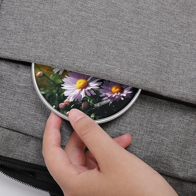 Daisy Plants Wireless Charger Portable 10W Fast Wireless Charging Pad Compatible with Phone Ultra-Thin Charging Station Lightweight Charger Mat for Travel Home Office Desk