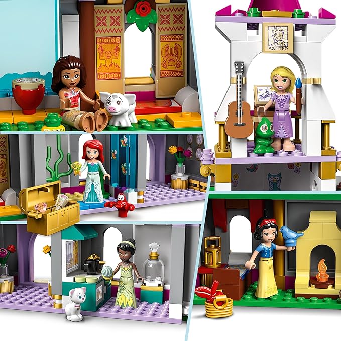 LEGO Disney Princess Ultimate Adventure Castle 43205 Building Toy with 5 Princess Mini-Dolls Including Ariel, Rapunzel and Snow White(Packaging May Vary)
