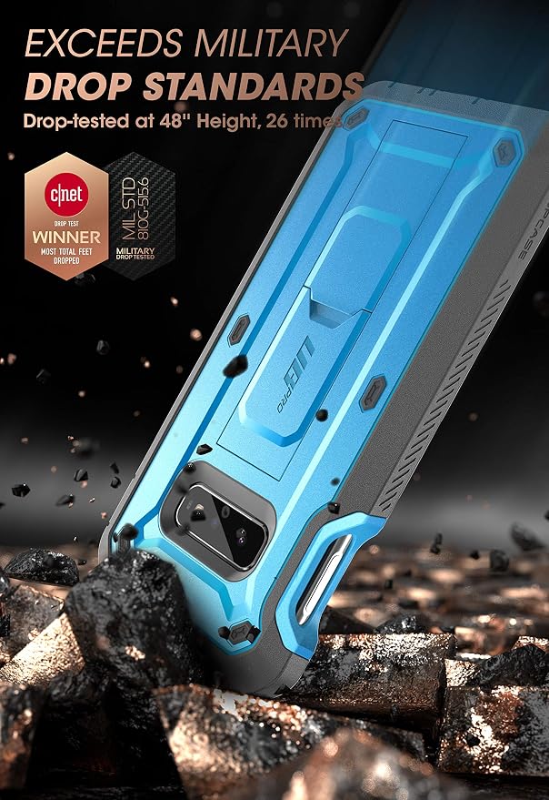 SUPCASE Unicorn Beetle Pro Series Designed for Samsung Galaxy S10e Case (2019 Release) Full-Body Dual Layer Rugged With Holster &amp Kickstand With Built-in Screen Protector (Black)