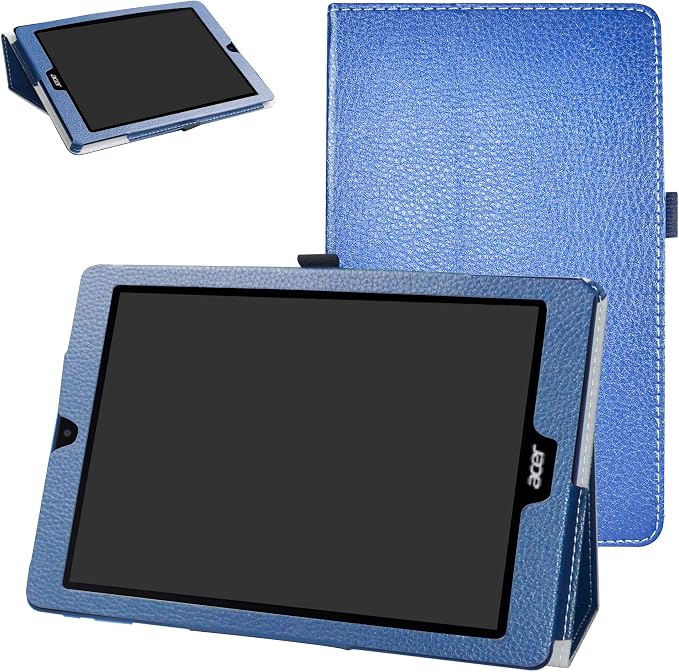 Bige for Acer Chromebook Tab 10 CasePU Leather Folio 2-Folding Stand Cover for Acer Chromebook Tab 10 9.7 TabletBlack