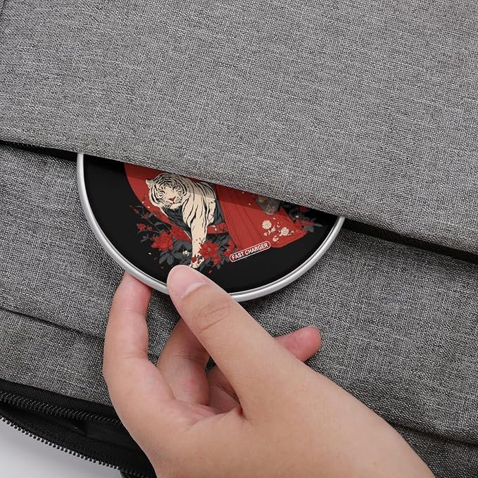 Japanese Geisha and Tiger Wireless Charger Portable Charging Pad | LightweightAll Smartphone