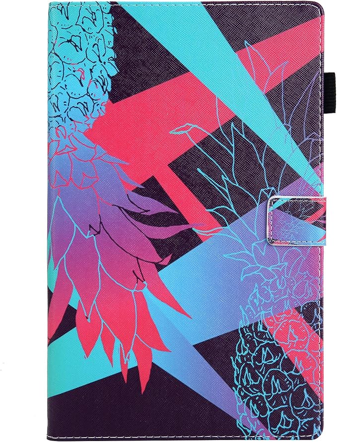 for Galaxy Tab A 8.4 Case 2020 Model (SM-T307/T307U) with Pencil Holder Pockets Multi-Angle Viewing Folio Stand PU Leather Shockproof TPU Cover for Samsung Tab A 8.4 T307 Black Rose Flower