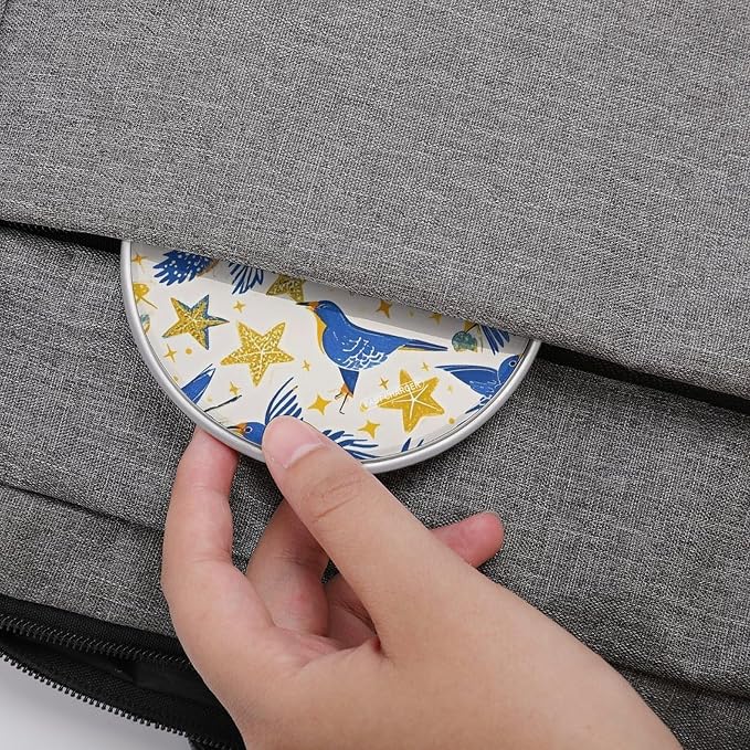 Star Bird Print Wireless Charger Portable 10W Fast Wireless Charging Pad Compatible with Phone Ultra-Thin Charging Station Lightweight Charger Mat for Travel Home Office Desk