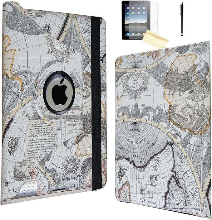Case for iPad mini 4 Rotating Stand Smart Cover Magnetic Auto Wake Up/Sleep for iPad mini 4 4th A1538 A1550 MK6K2LL/A MK6L2LL/A MK872LL/A MK882LL/A MK9P2LL/A MK9Q2LL/A (Black)