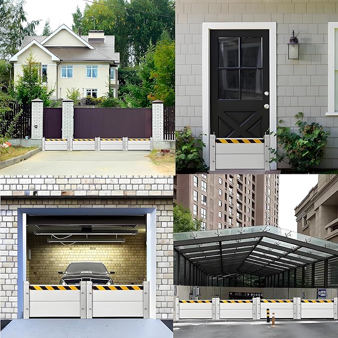 Flood Barriers for Home Exterior - Aluminum Alloy Outdoor Garage Doors Water Barriers for Flooding,H23.6 Inch/L16FT