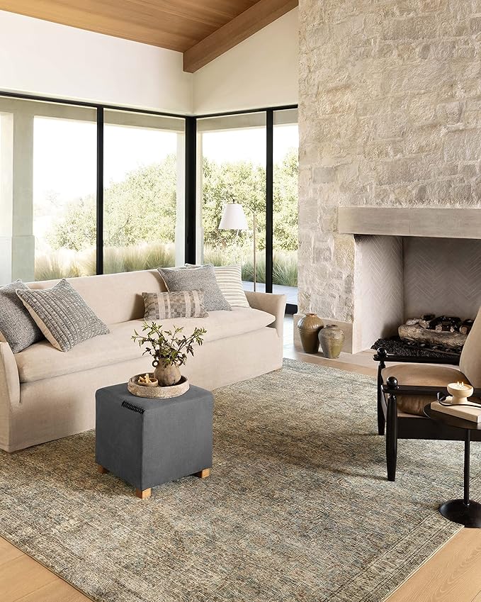Loloi Amber Lewis Morgan Collection MOG-04 Sea/Sage 2'-3" x 11'-6" 38" Thick Runner Rug feat. CloudPile, Neutral, Room Décor, Vintage Inspired, Livingroom, Bedroom, Dining Area