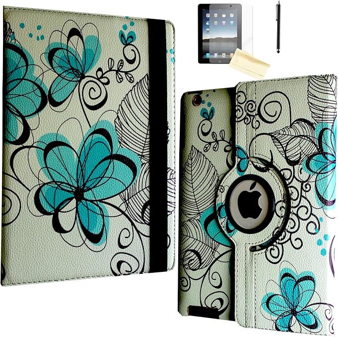 Case for iPad 9.7 2018/2017 Rotating Stand Smart Magnetic Auto Wake Up/Sleep Cover for A1893 A1954 A1822 A1823 MP2G2LL/A MP2J2LL/A MPGT2LL/A MPGW2LL/A MP2F2LL/A MP2H2LL/A (Crocodile)
