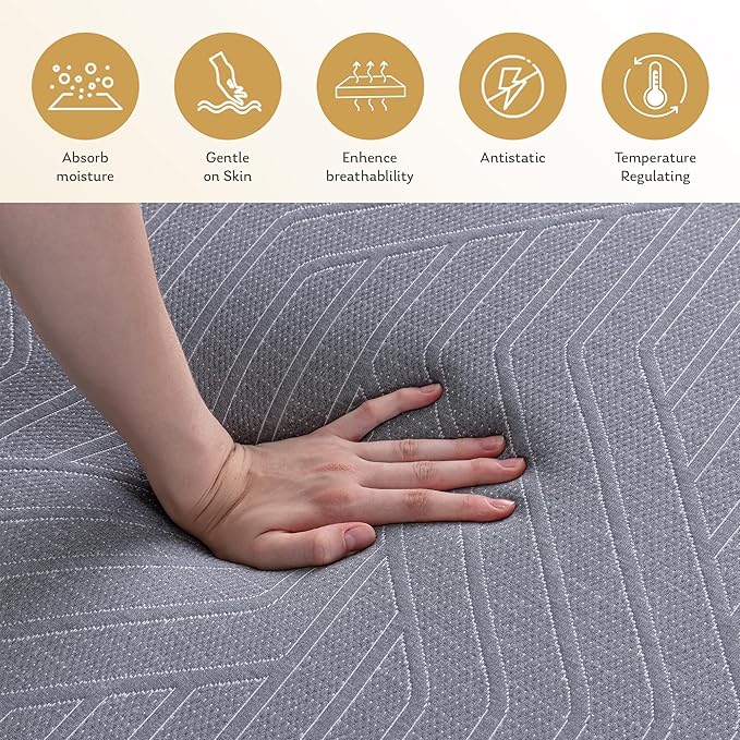 EGOHOME 10 Inch Full Mattress, Copper Gel Cooling Memory Foam Mattress for Back Pain Relief,Therapeutic Double Mattress Bed in a Box, Made in USA, CertiPUR-US Certified, 54x75x10 Black