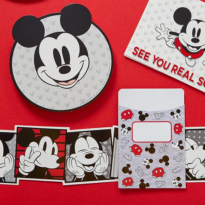 Eureka 846322 Disney Retro Mickey Mouse Selfies Extra Wide Decorative Classroom and Bulletin Board Trim for Teachers, 3.25" Wide, 12 Strips for 37 Total Feet