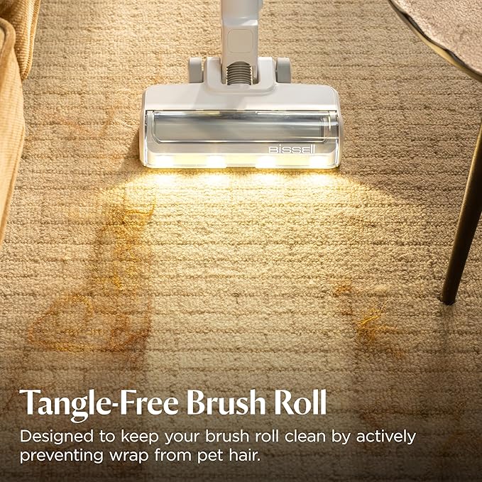 Bissell PowerClean 200W Self-Standing Cordless Vacuum w/Tangle Free Brush Roll, Removeable Battery, Wall Mount, Upholstery Tool & Bright Headlights, 4173