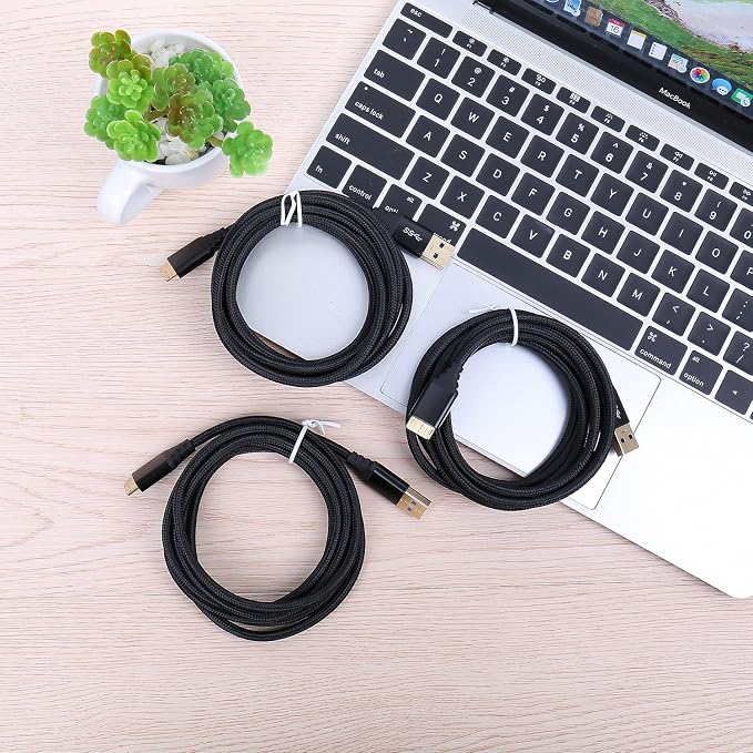 USB 3.0 Micro Cable 3-Pack 6ft Super Speed USB 3.0 Cable A Male to Micro B Charger Cable Compatible for Samsung Galaxy S5 Note 3 External Hard Drive and More - Black