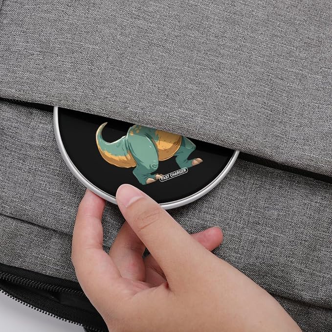 Dinosaur Music Notes Wireless Charger Portable Charging Pad | LightweightAll Smartphone