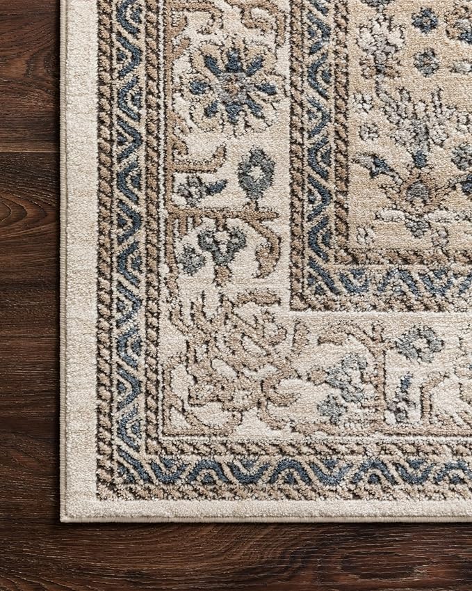 Loloi Teagan Collection TEA-02 Oatmeal/Ivory 2'-8" x 13' Runner Rug, Large, Soft Neutral Rug, High-Traffic for Living Room, Bedroom, Home Office, Dining Area