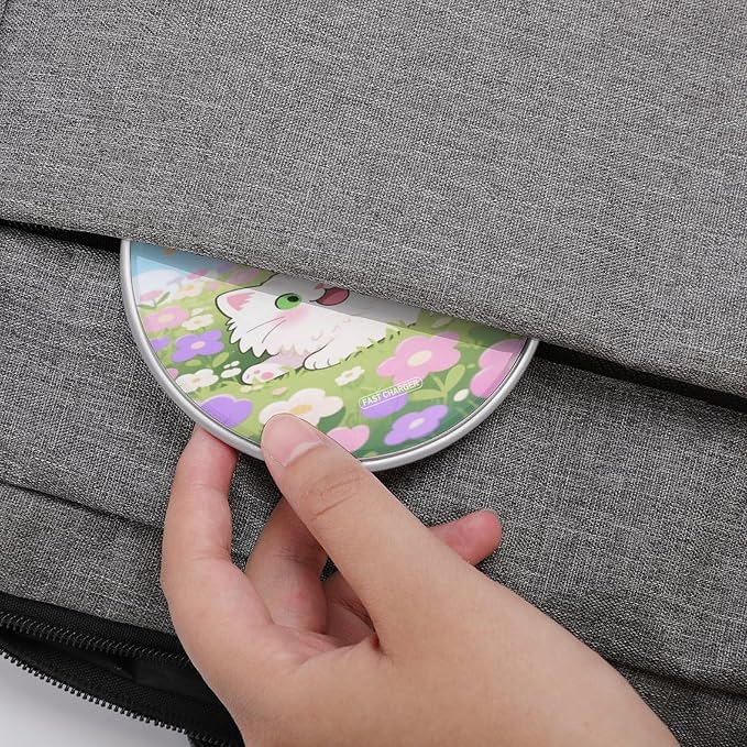 Cute Cat Floral Wireless Charger Fast Charging Pad | Anti-Slip Qi Certified Wireless Charging Pad for All Phones with Wireless Charging Function for Home Office Travel
